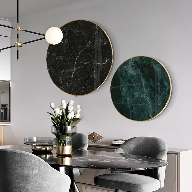 Элитные роскошные круглые декоративные картины с имитацией мрамора фон для