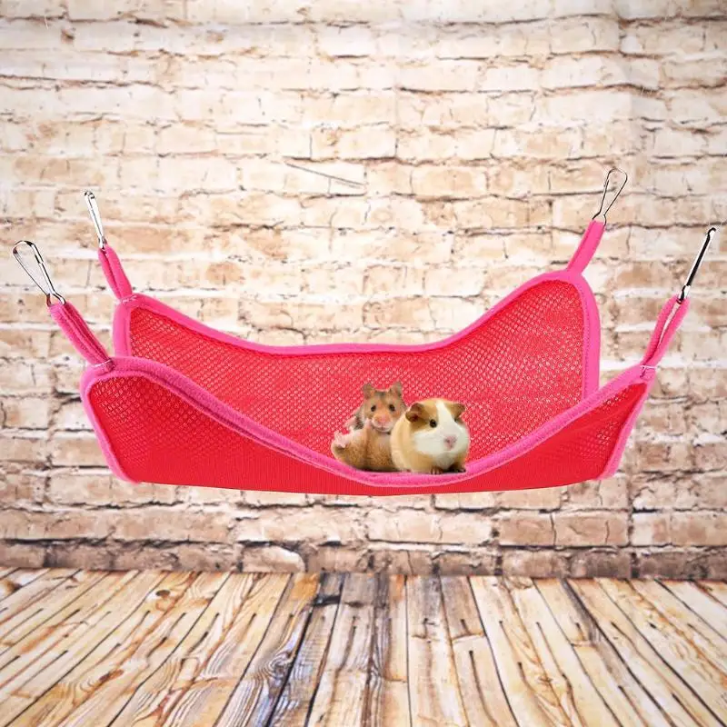 

Hanging Hammock for Hamster Mice Rat Rodents Bed Cage small Pet Swing Nest Toys Ventilated Cool Spring and Summer