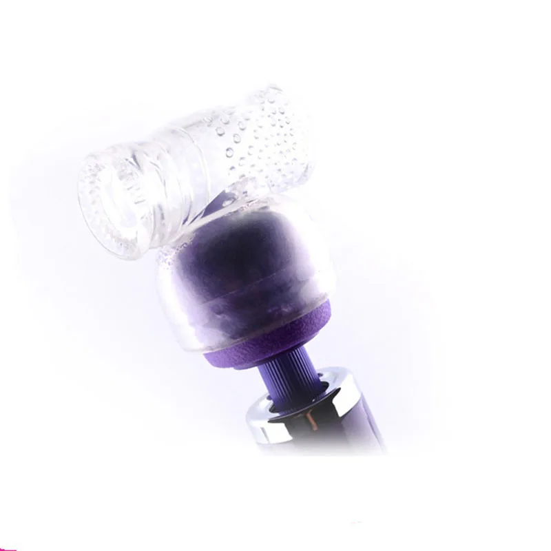 Transparent Big AV Wand Headgear Vibrators Caps For Male Sex Toys Magic Head Accessories Body Massage Adult Products | Красота и