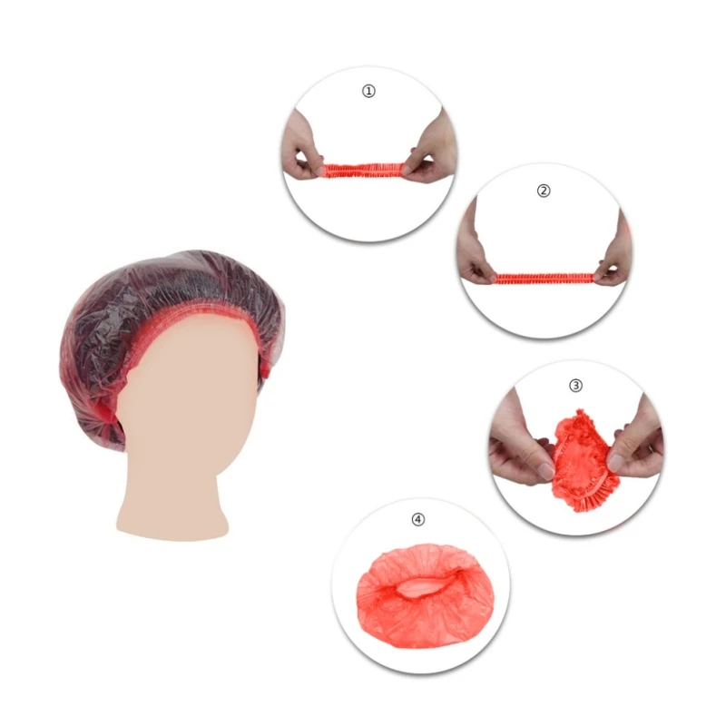 10 шт одноразовые премиум шапочка для душа отель дома купания Цветок волос