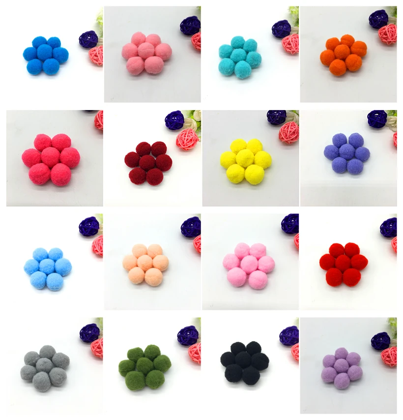 Зеленые помпоны для поделок из меха сделай сам мягкие детских игрушек аксессуары