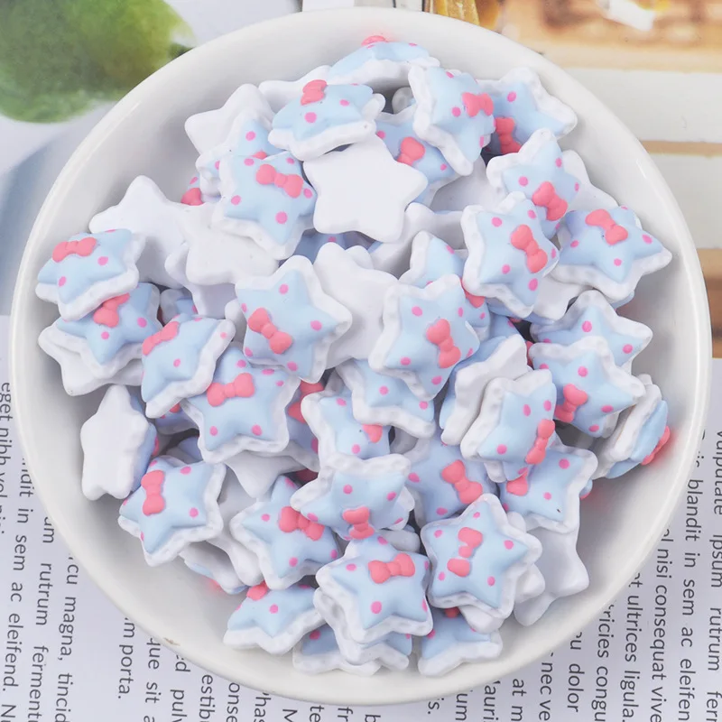 10 шт./лот мультяшная звезда с плоским основанием Кабошон из смолы для