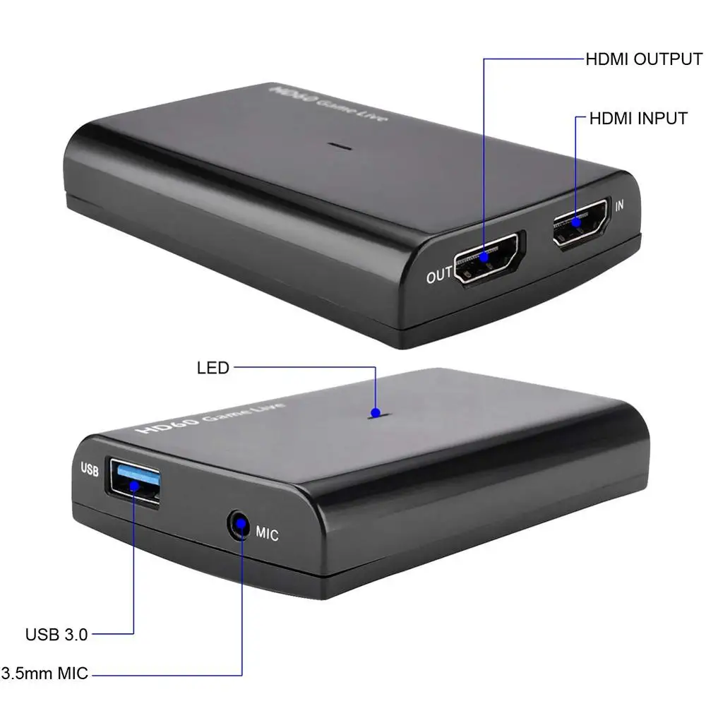 5 шт. ezcap266 USB3.0 4K видео карта захвата совместимому с HDMI к USB игровой Регистраторы HD