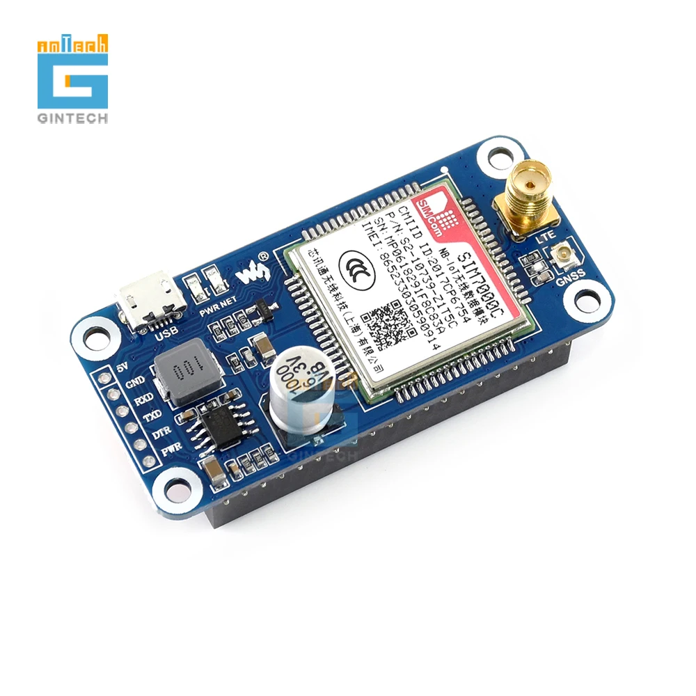 Шляпа SIM7000C SIM7000 NB IoT / eMTC EDGE GPRS GNSS для Raspberry Pi |Запасные части| |
