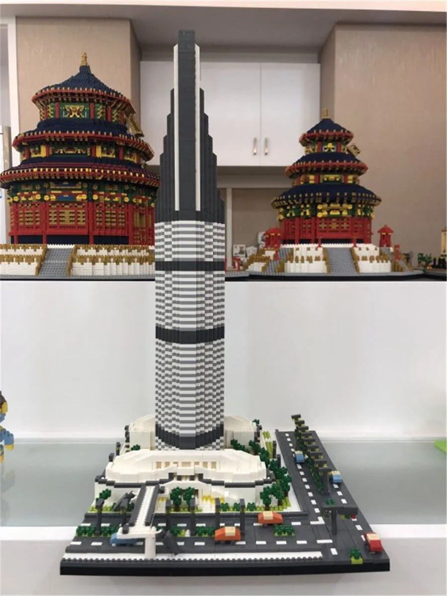455 см YZ новая известная во всем мире архитектурная башня 3D модель сделай сам 4692 шт.