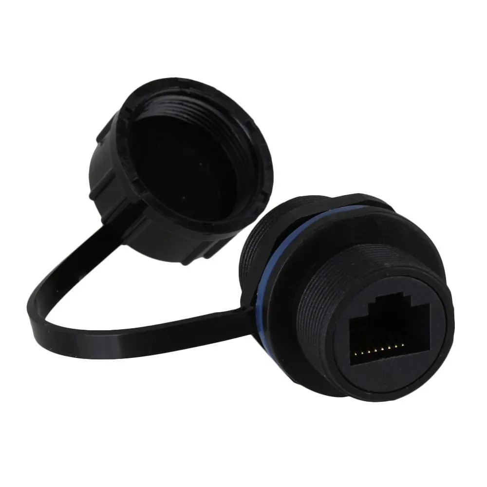 Ethernet LAN черный IP68 Защита M20 набивка Locknut пластик RJ45 водонепроницаемый сальник