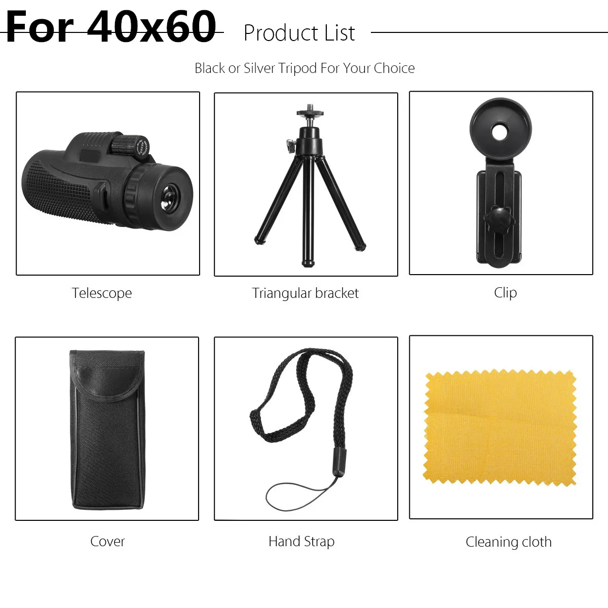 40x60 зум телеобъектив HD монокулярный телескоп объектив камеры телефона