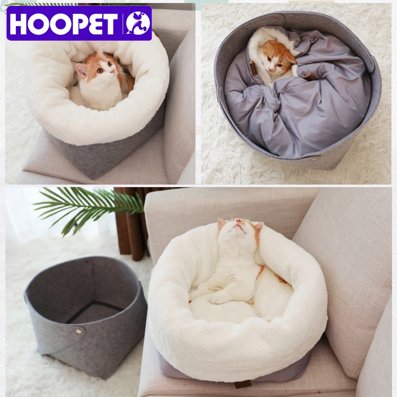 HOOPET корзина для кошек кровать собак теплая домики собаки товары домашних