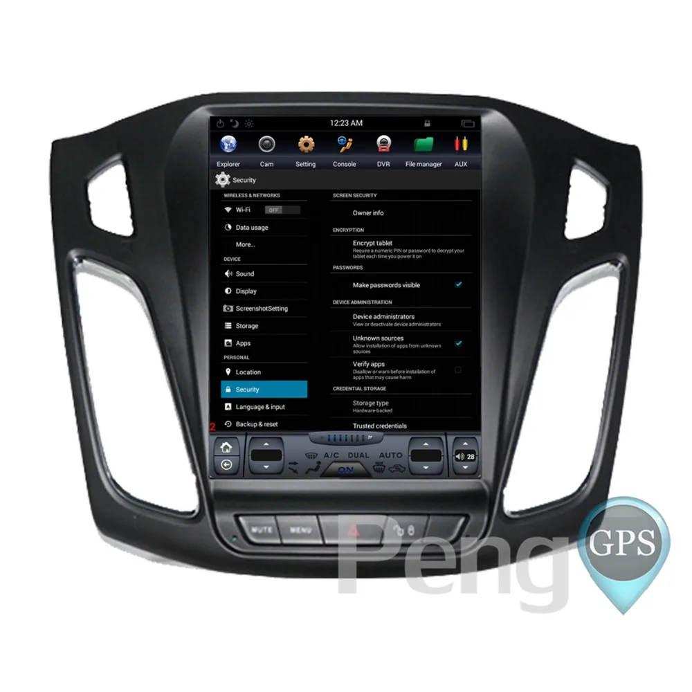 10," 64G Android 7,1 ips экран автомобиля gps-навигация, dvd-плеер для Ford Focus 2012 2013 Tesla стиль головного устройства