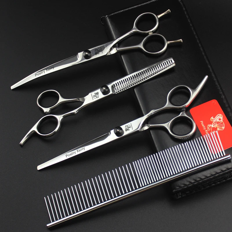 7 дюймовые стандартные прямые ножницы для вырезания зубов рыбьей кости и собак