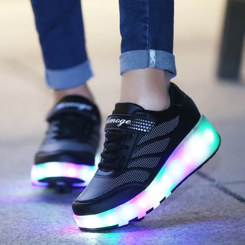 New 2017 Girls Boys LED Light Sneaker Children Sports Glowing Shoes Kids Luminous Sneakers | Детская одежда и обувь