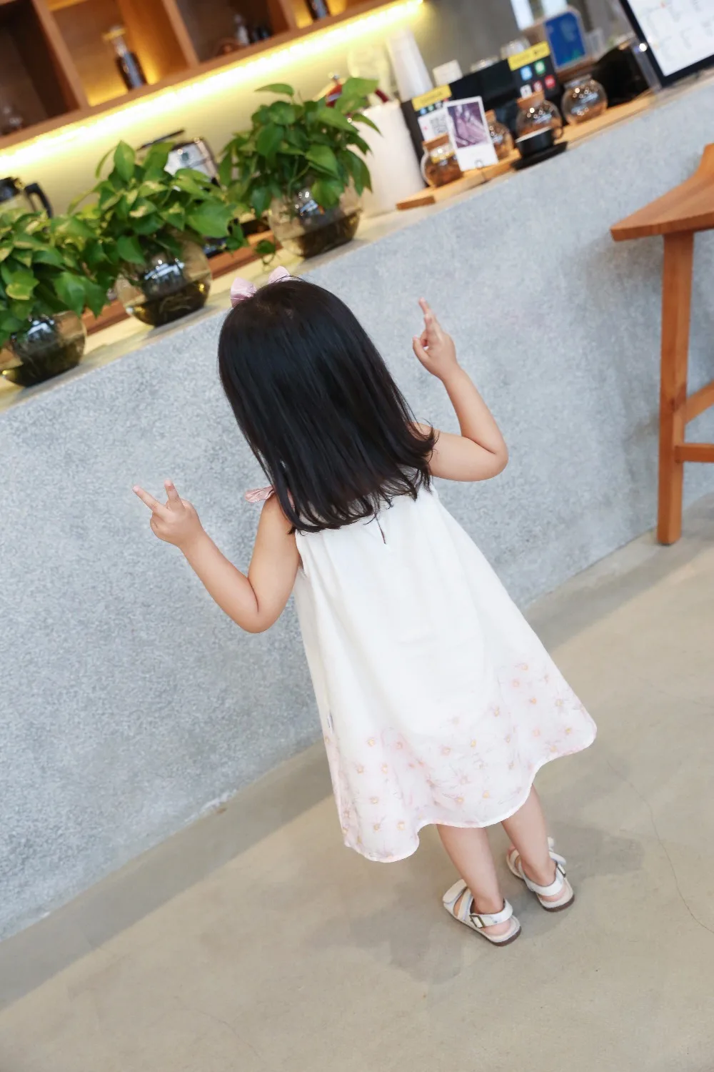 Новое милое летнее платье на бретельках для маленьких девочек комплект из 3