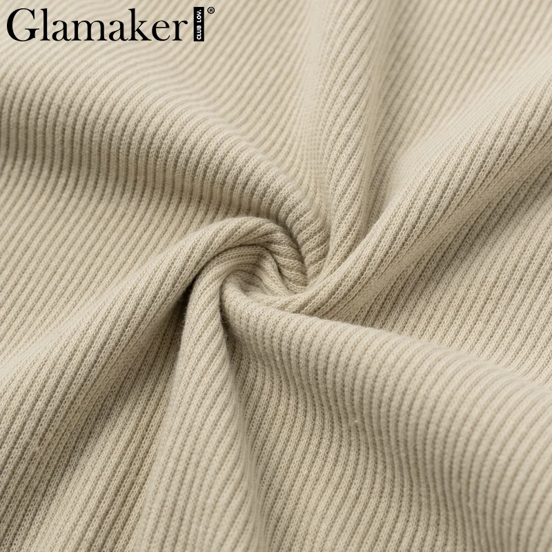Glamaker, сексуальное трикотажное платье с высоким воротом, женское летнее облегающее черное платье, женские вечерние облегающие весенние платья с длинным рукавом
