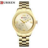 curren 9009 watch women ladies quartz watches crystal design wristwatch relogio feminino