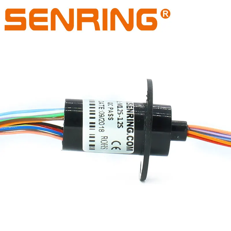 

Conductive Slip Ring for Turret 360-Degree Rotation 12 Channels 1.5A with Diameter 12.5mm Capsule M125B-12S