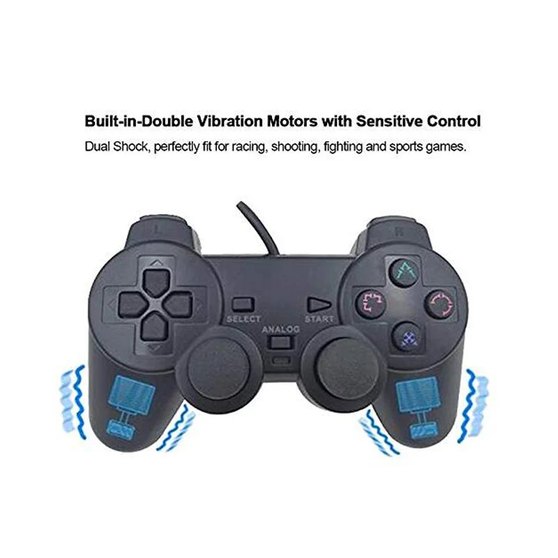 Проводные контроллеры геймпады для Sony PS2 Playstation2 двойной шок игровая консоль