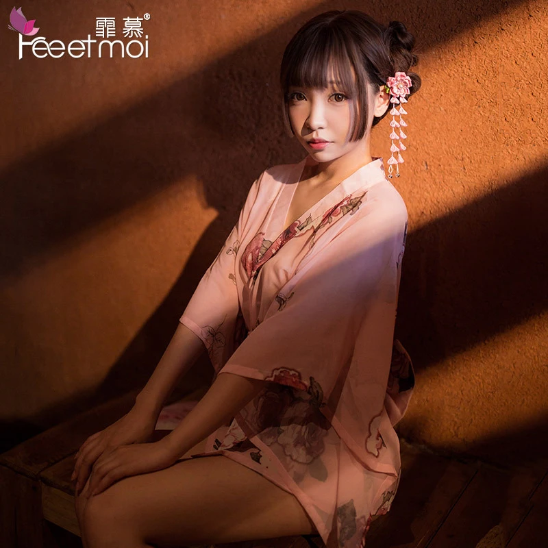 Эротическое женское нижнее белье соблазнительное в японском стиле с открытым