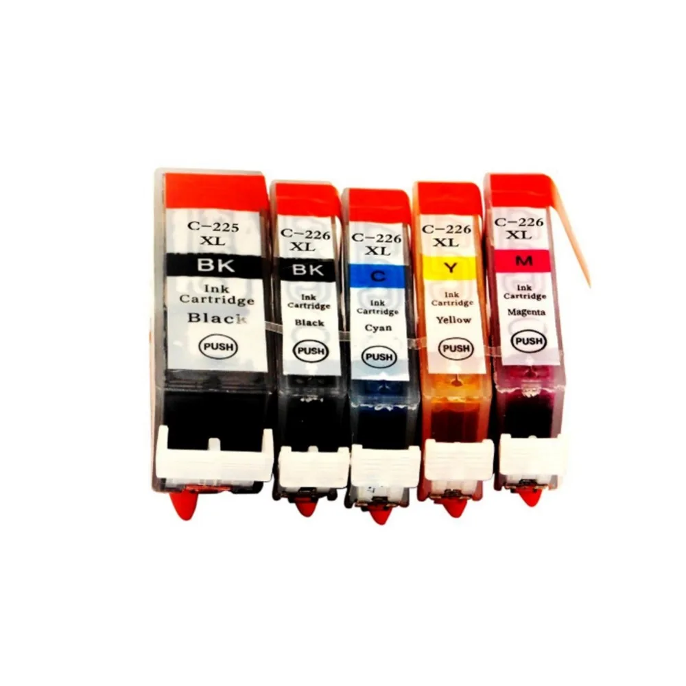 

YLC 5pcs PGI-225 CLI-226 Compatible ink cartridge For Canon IX6520/IP4820/IP4920MG5120/MG5220/MG5220RFB/MG5320 printer