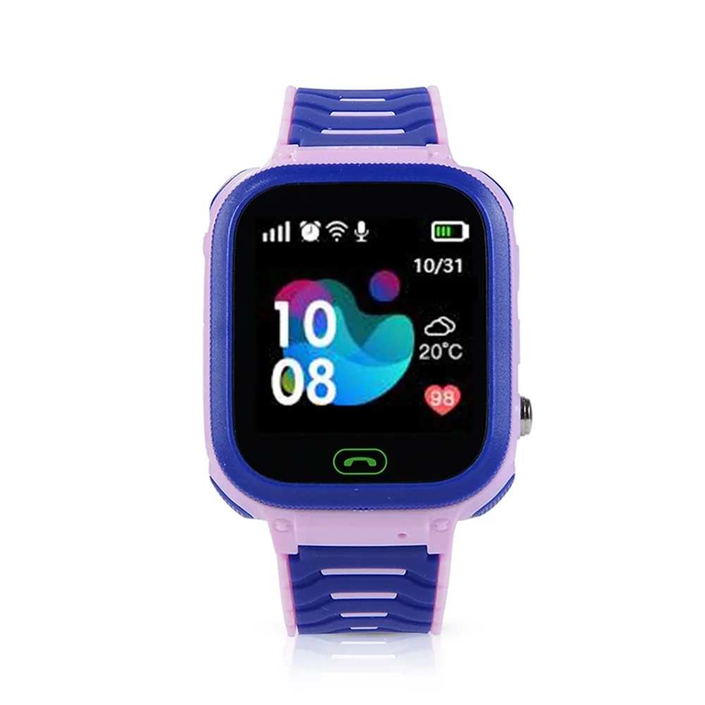 T18 watch purple T20 Детские Смарт-часы водонепроницаемые, gps телефон слежения часы для детей с SOS вызова камера игра с сенсорным экраном Совместимость - Цвет: T18 watch purple