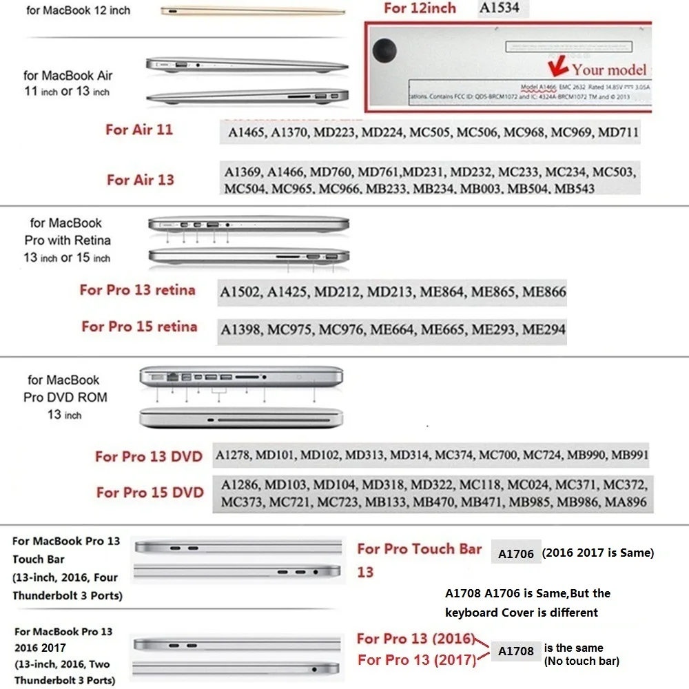Ультратонкий легкий чехол с защитой от царапин и ветра для MacBook Air 11 13 Pro 15 retina