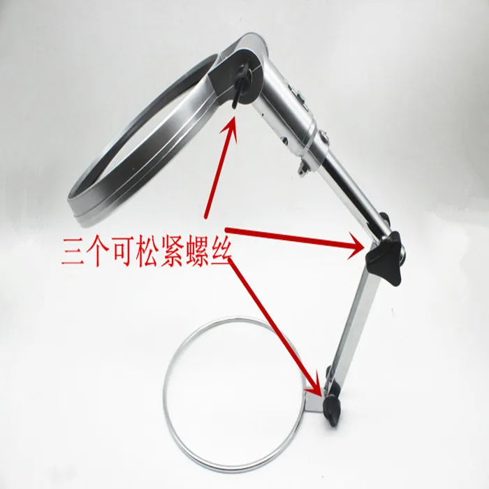 Складная Настольная лупа со светодиодсветодиодный подсветкой 2 раза 130 мм |