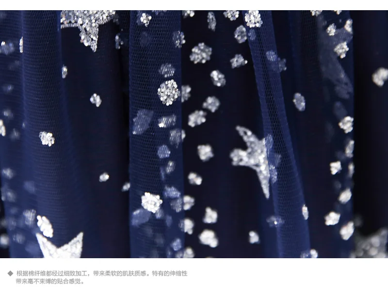 Новая темно-синяя черная марля звезды блестящая Сетка Пряжа кружевная ткань 120 см широкая полоска ткани DIY сшить одежду платье занавески аксессуары SM243