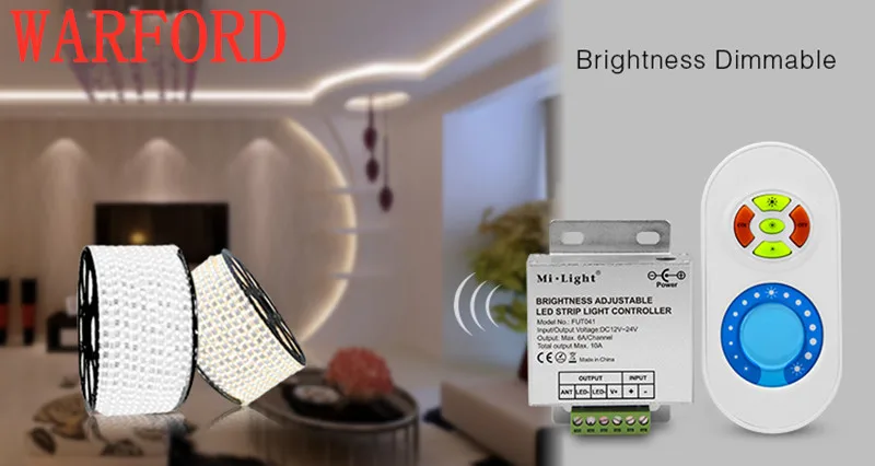 Mi. Light FUT041 диммер DC12 24V 433 МГц светодиодный яркие полосы затемнения для 5050 3528 5630