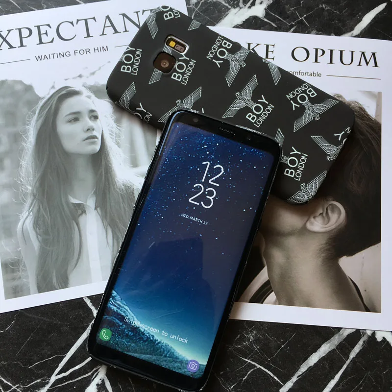 Матовый чехол для samsung S8 плюс Примечание 8 S7 край S9 задняя крышка Флора моде лунный