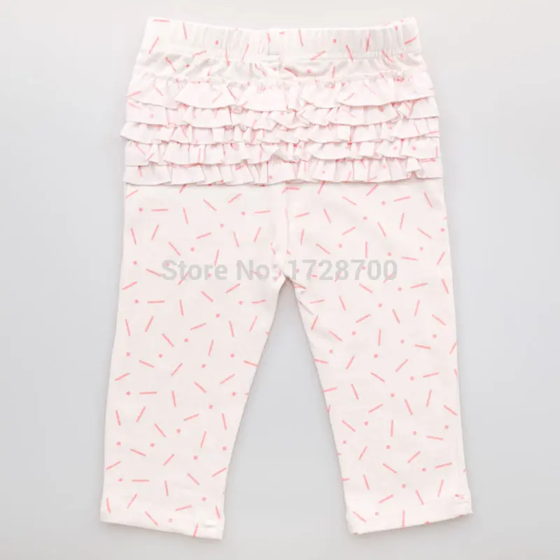 Owlzz девичьи штаны с оборками Детские хлопковые цветы розовый синий волнистые