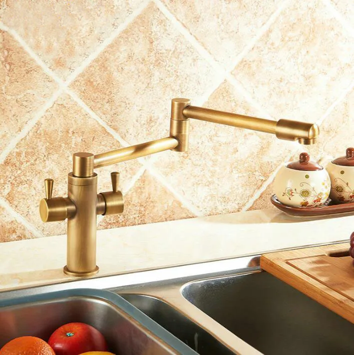 

Fashion Europe style total brass black oil brushed kitchen faucet swivel kitchen mixer tap,sink tap,foldable kitchen tap 4 color