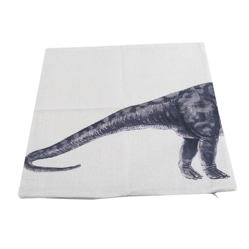 Dinosaur tail Дикая наволочка для подушки с изображением животного хлопок из льна для стула сиденье и талия квадратная Акула слон динозавр узорная Подушка Чехол домашний текстиль - Цвет: Dinosaur tail