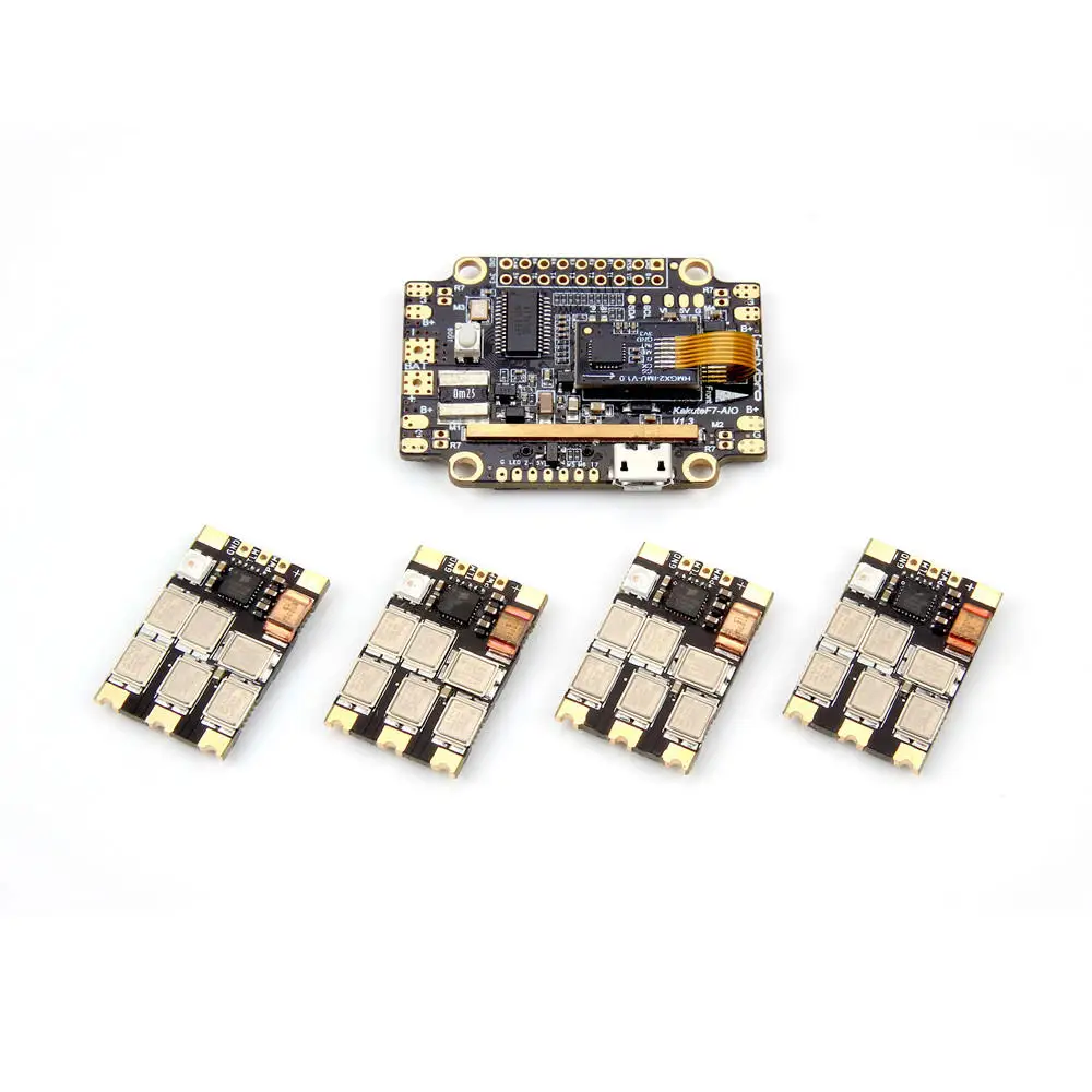 Полетный контроллер Holybro Kakute F7 AIO с датчиком тока OSD BEC и 4 шт. 65A BLheli_32 Tekko32 F3 Metal |