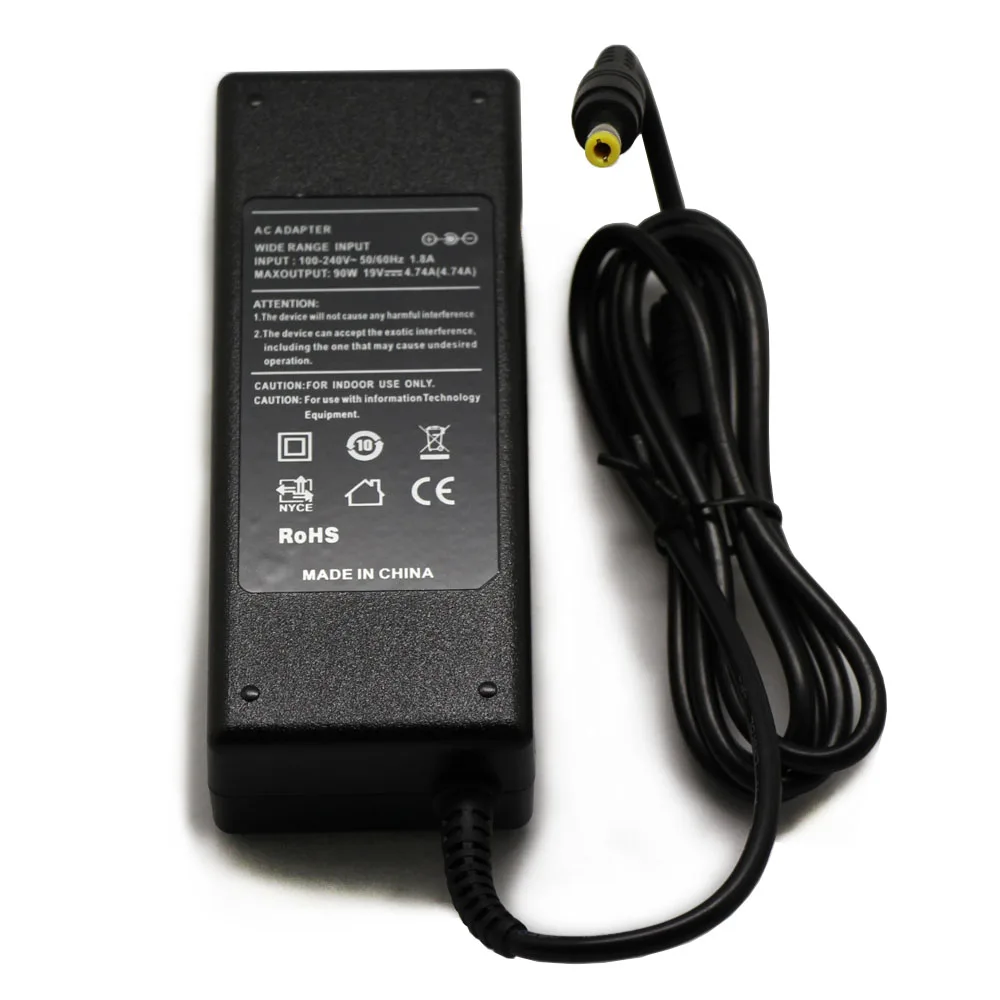 Сменный Адаптер переменного тока зарядное устройство 19 в 5 а 90 Вт 2 x мм для