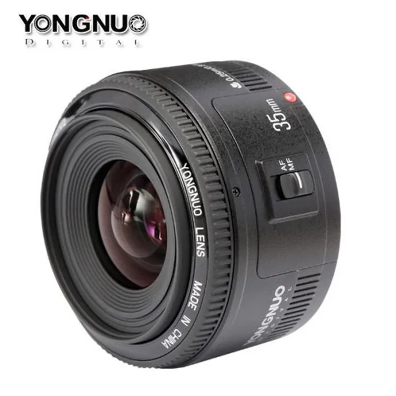 Объектив YONGNUO 35 мм YN35mm F2 объектив AF/MF широкоугольный с большой апертурой фиксированный/основной объектив с автофокусом для камеры Canon EF Mount EOS
