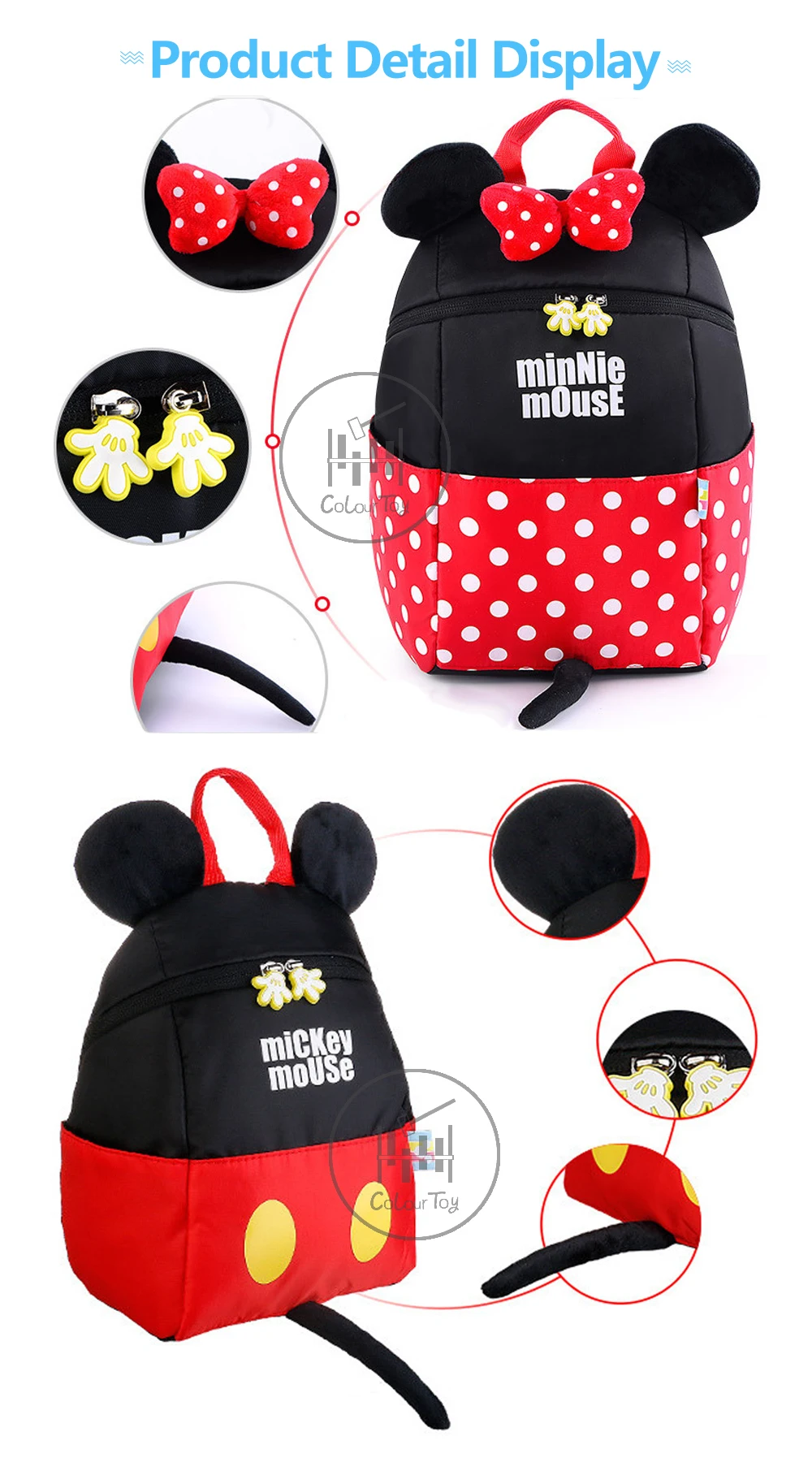Disney 3D Микки Минни детский мультяшный рюкзак детские школьные сумки милый детский сад для девочек и мальчиков детская Студенческая Книга сумка