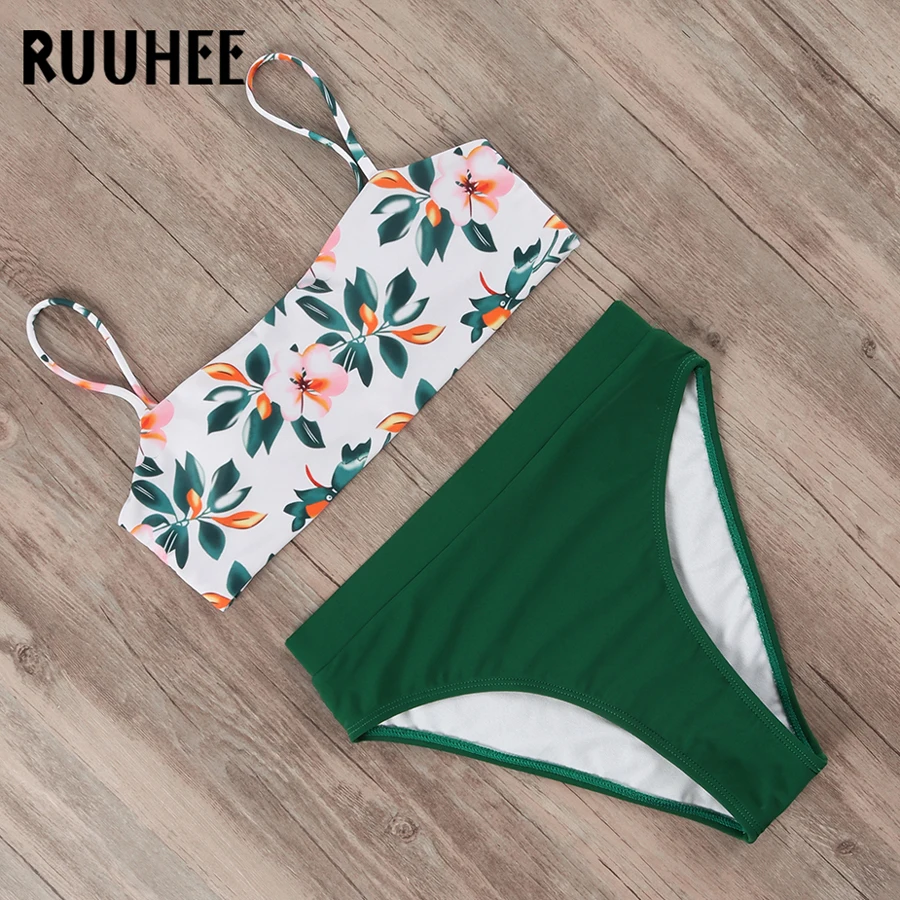 RUUHEE, купальник, женский, пуш-ап, бикини, купальник, высокая повязка на ногу, купальный костюм, женский бикини, набор, ремень, женский купальник, бикини