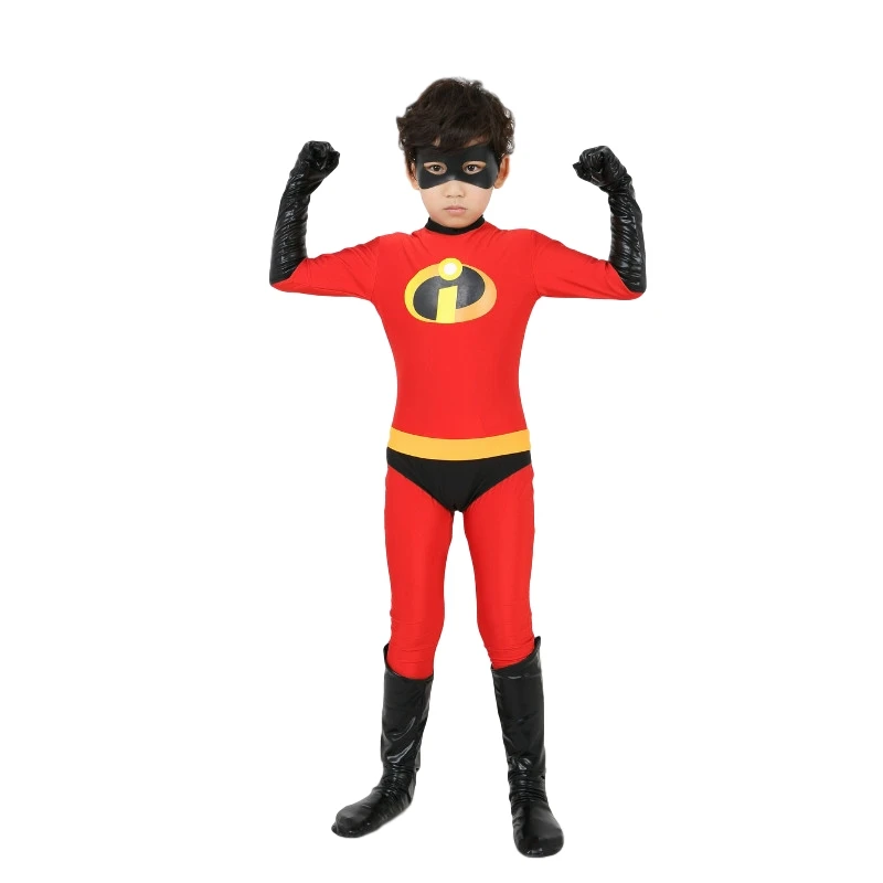 kid size Суперсемейка, костюм для косплея для детей, высокоэластичная лайкра, спандекс, боди, костюм второй кожи, детские костюмы для косплея на Хэллоуин - Цвет: kid size