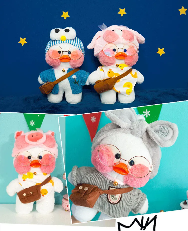 Горячие игрушки Lalafanfan CafeMimi мягкие игрушки животных белое платье утка DIY Мягкие плюшевые куклы для девочки или подруги подарок 30 см