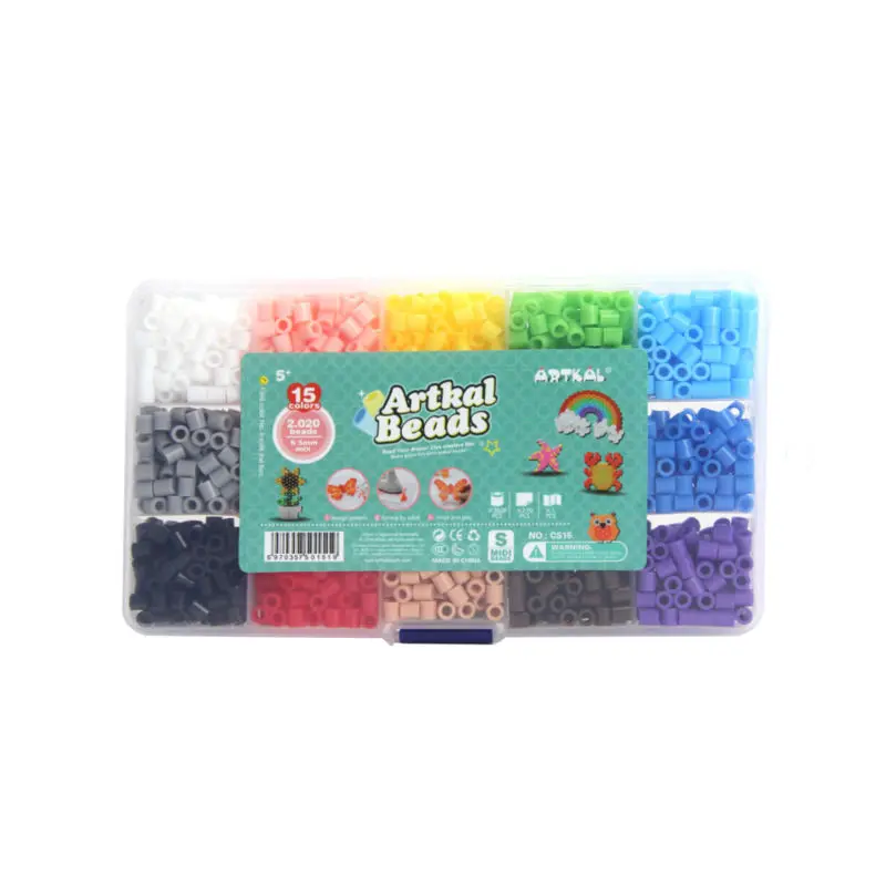 Midi бисер artkal 15 видов цветов Коробка Набор сделай сам пластиковые бусины Perler