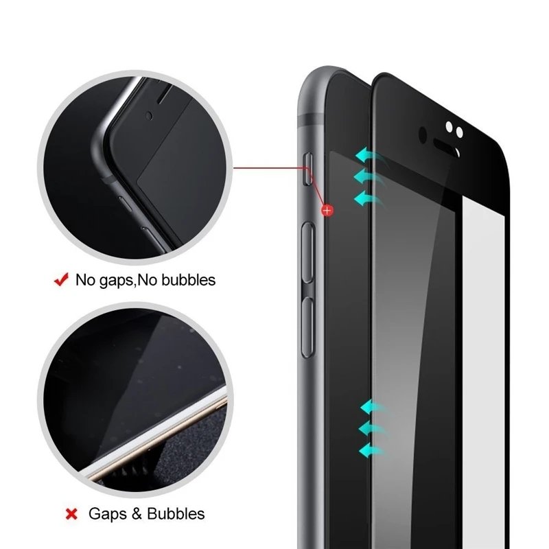Полностью закрытые защитные чехлы из закаленного стекла для IPhone X XR XS Max 8 7 6 S s Plus