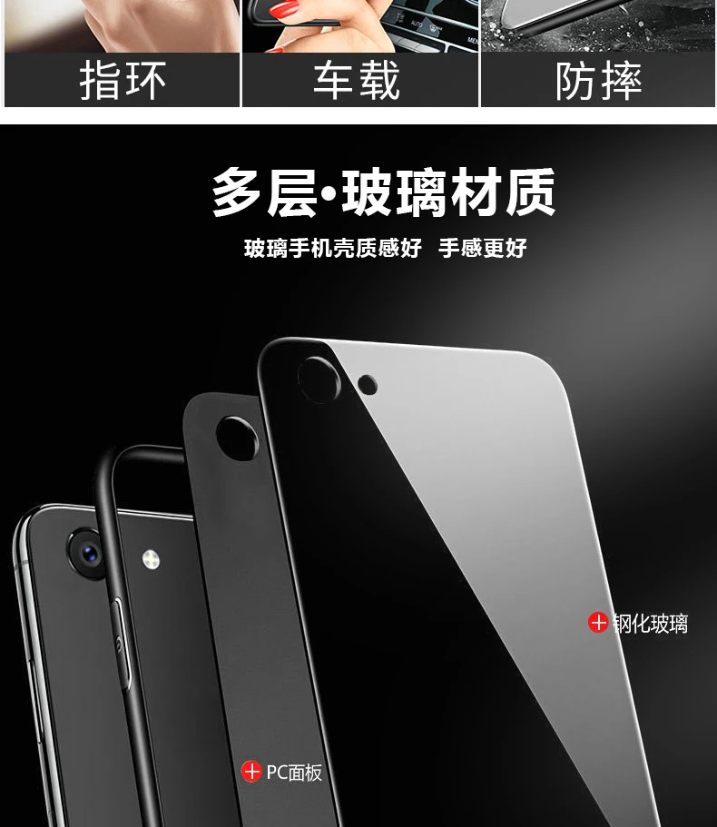Для oppo F11 Pro Чехол из твердого закаленного стекла с кольцом-подставкой Магнитный защитный чехол на заднюю панель для oppo f11pro