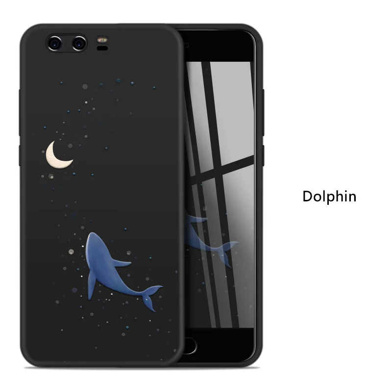 Dolphin Asina, милый мультяшный чехол для huawei P10, чехол, силиконовый чехол, Fundas для huawei P9 Lite P20 Lite P, умный чехол, противоударный чехол - Цвет: Dolphin