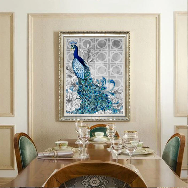 Cross their new rubik's cube diamond brick paste embroidery bedroom European oil painting of butterfly | Дом и сад