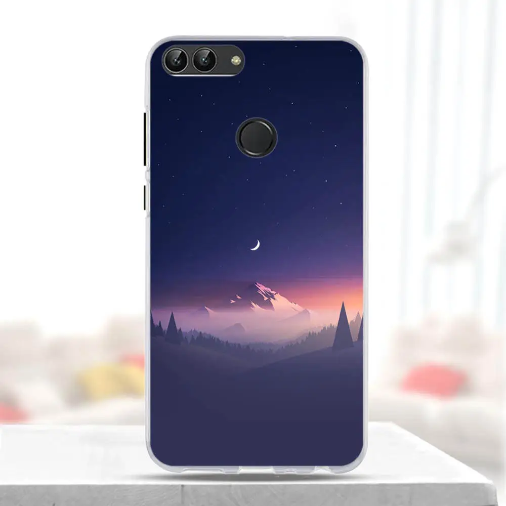 Умный чехол для Huawei P мягкий силиконовый из ТПУ с милым рисунком телефона Smart
