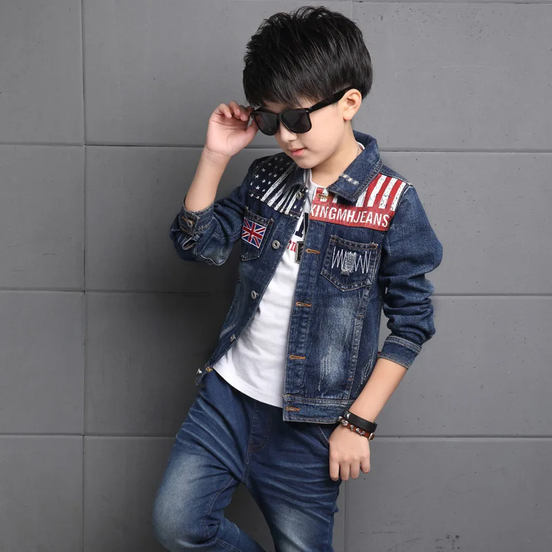2019 New Boys Suits Spring Autumn Kids Girls Denim Casual Clothing Sets Fashion Child Clothes Top Outfit For Boy | Детская одежда и