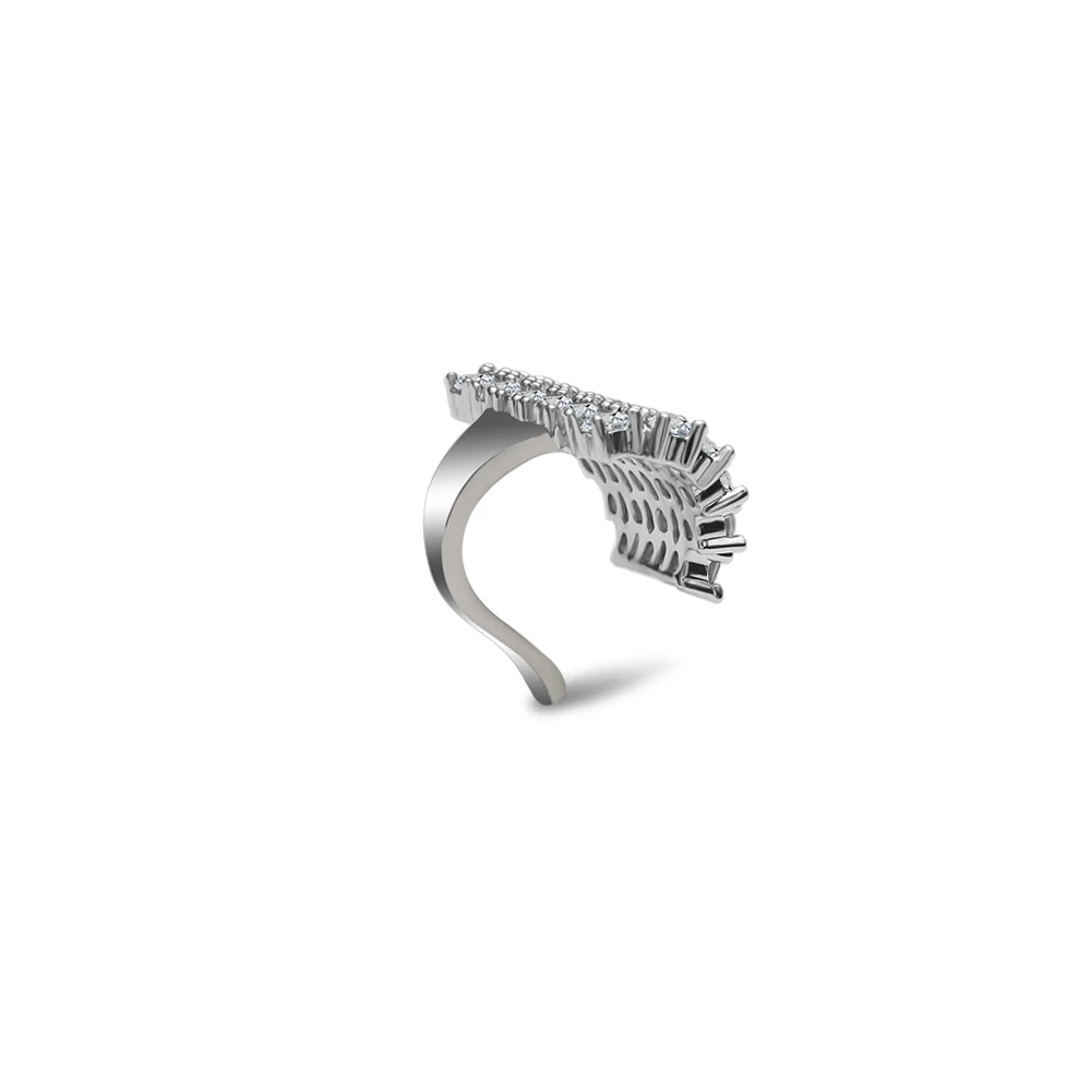 silver color Модные клипсы с кристаллами, без пирсинга, золотые, серебряные, поддельные серьги для ушей, Кафф для ушей, Кафф для ушей, серьги для женщин - Окраска металла: silver color
