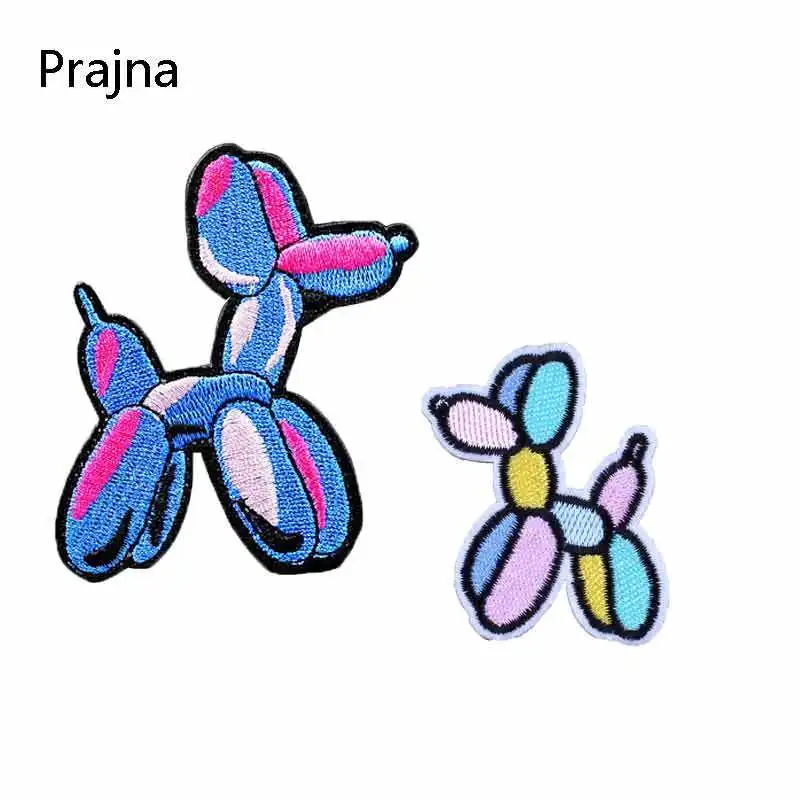 Prajna милый воздушный шар собака Патч маленький аниме значки мотивы железные нашивки Вышитые Хиппи полоса для одежды DIY D