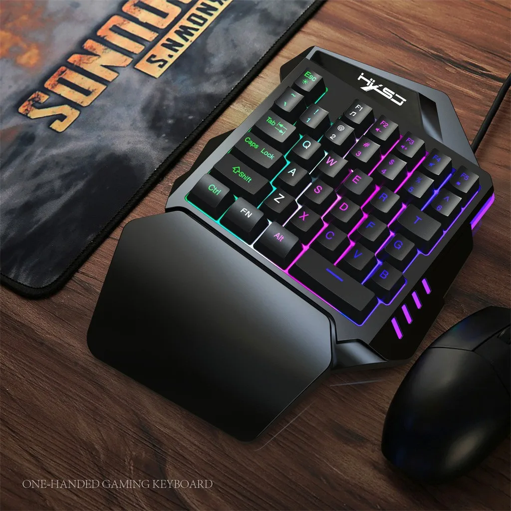 VOBERRY V100 мини FN+ ESC Кнопка Светодиодный подсветка Одноручный 35 клавишная механическая клавиатура игровая механическая клавиатура
