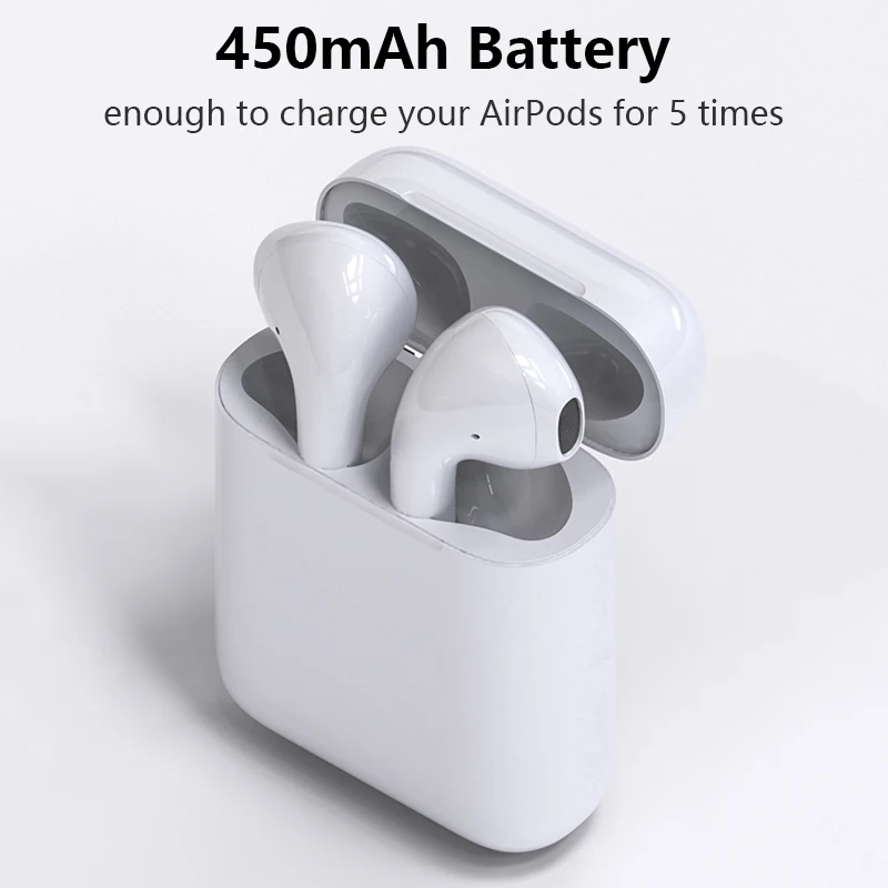 Беспроводной зарядный чехол для AirPods 450 мАч Qi беспроводной зарядный чехол приемник для Apple гарнитура для AirPods беспроводной чехол