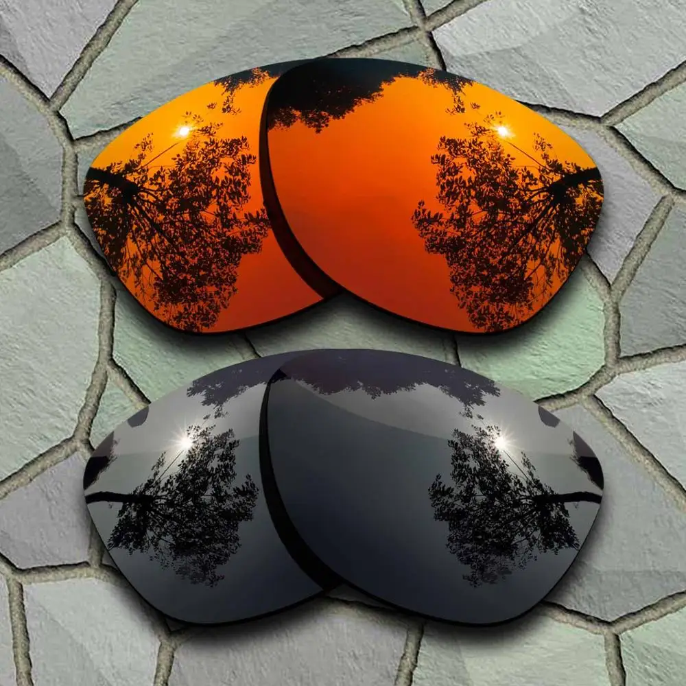 Black-Red Orange Солнцезащитные очки поляризованные Сменные линзы для Oakley Frogskins-сорта - Цвет линз: Black-Red Orange